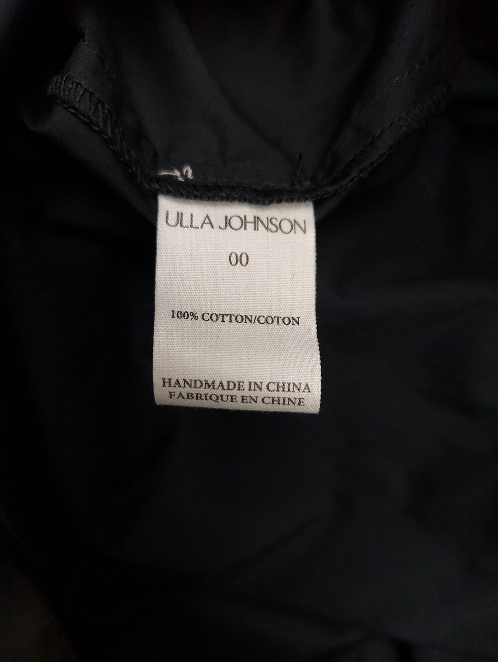 Ulla Johnson Amira Ruffle Poplin Midi Dress Black Spring Summer 2022 Sz 00 - Picture 9 of 11